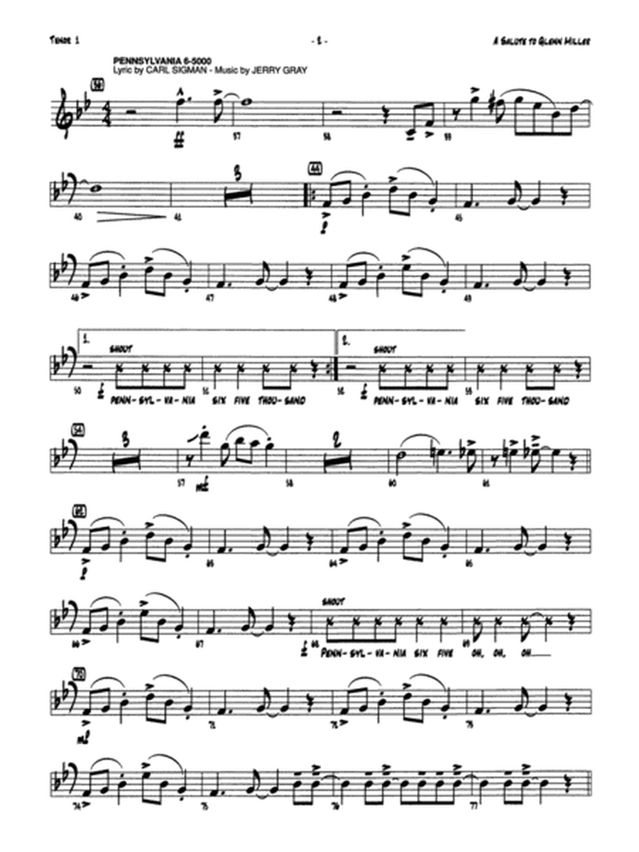 A Salute to Glenn Miller: B-flat Tenor Saxophone