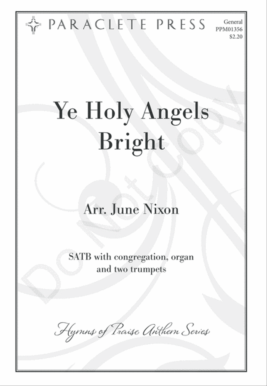 Ye Holy Angels Bright 4-Part scores gallery preview page 2
