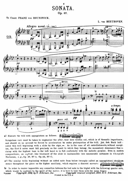 Sonata in F Minor, Op. 57 (Appassionata)