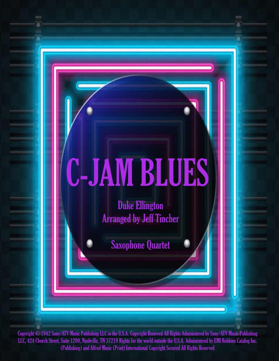 C-Jam Blues Saxophone Quartet scores gallery preview page 1