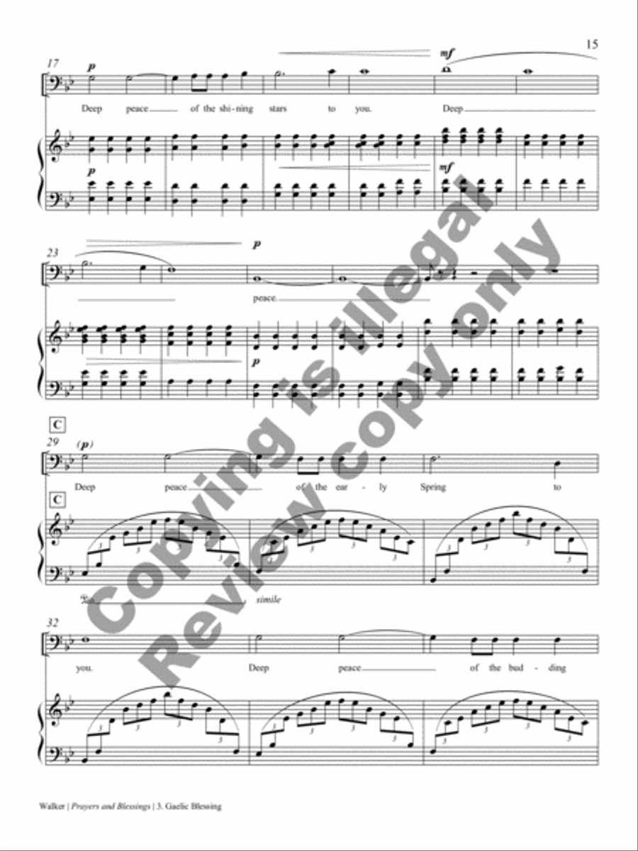 Prayers and Blessings Baritone Voice scores gallery preview page 21