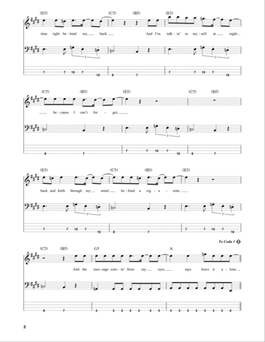 Seven Nation Army Guitar Tablature scores gallery preview page 2