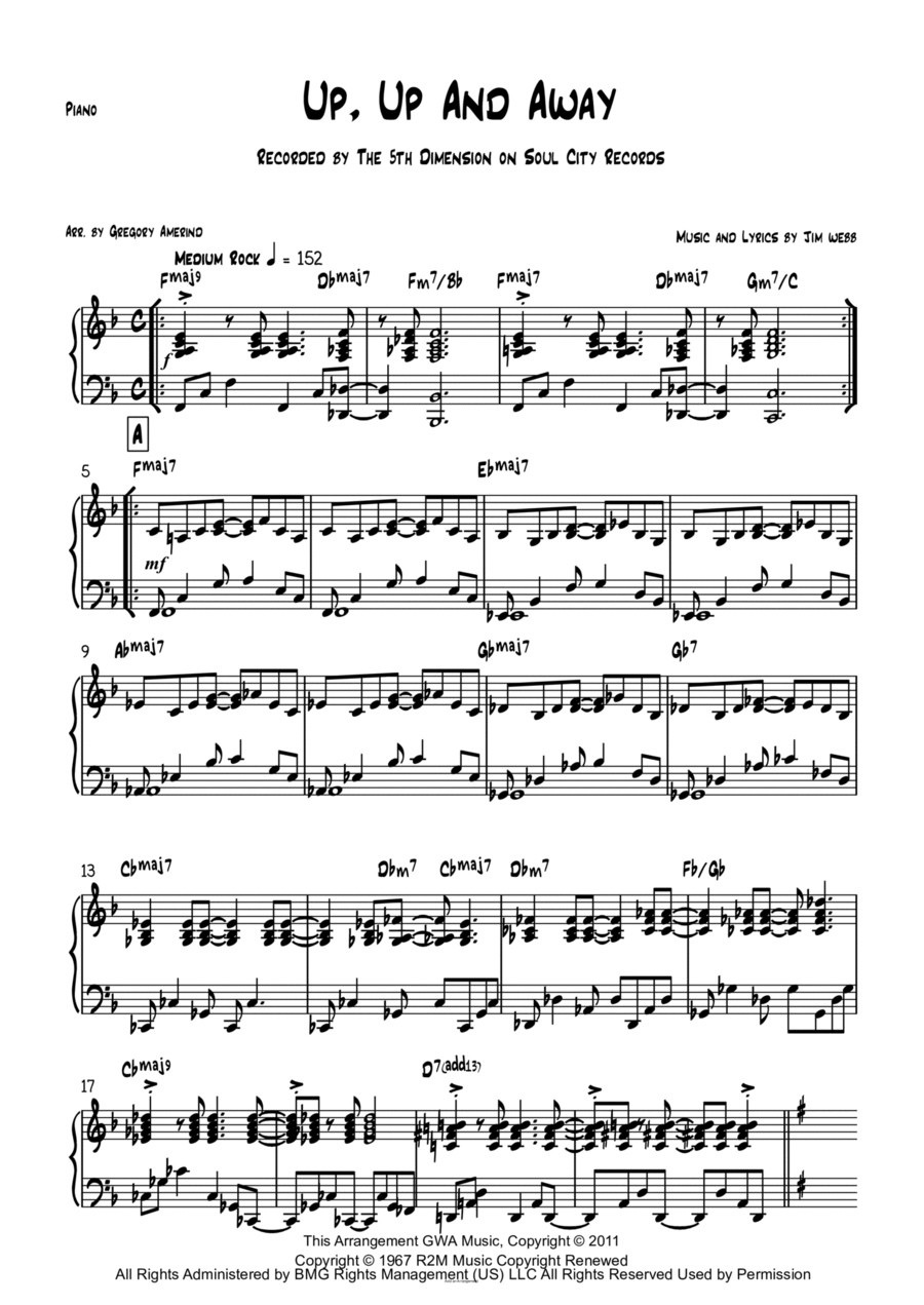 Up, Up And Away Up, Up And Away Jazz Ensemble scores gallery preview page 1
