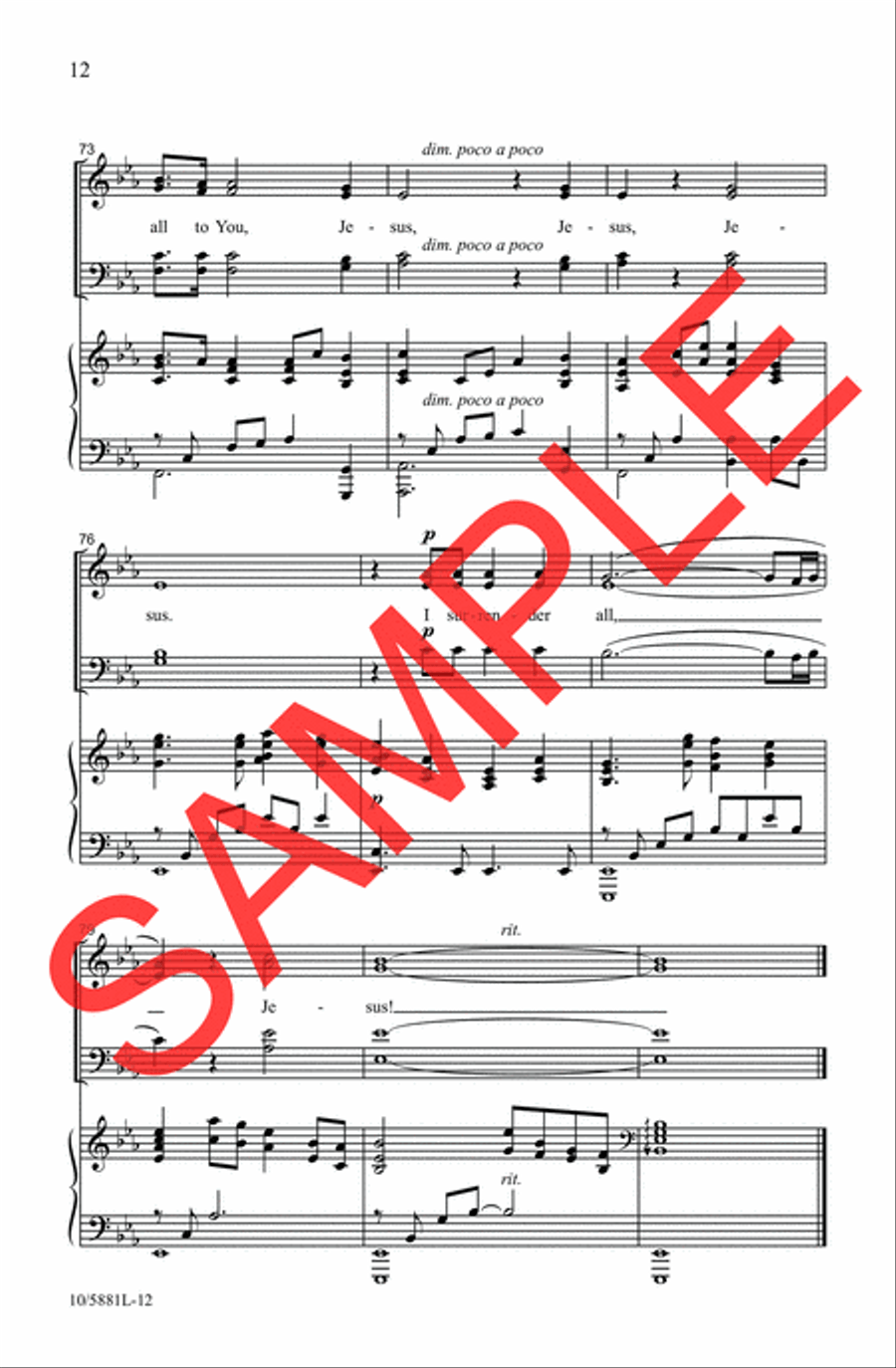 At the Cross (Love Ran Red) Choir scores gallery preview page 10