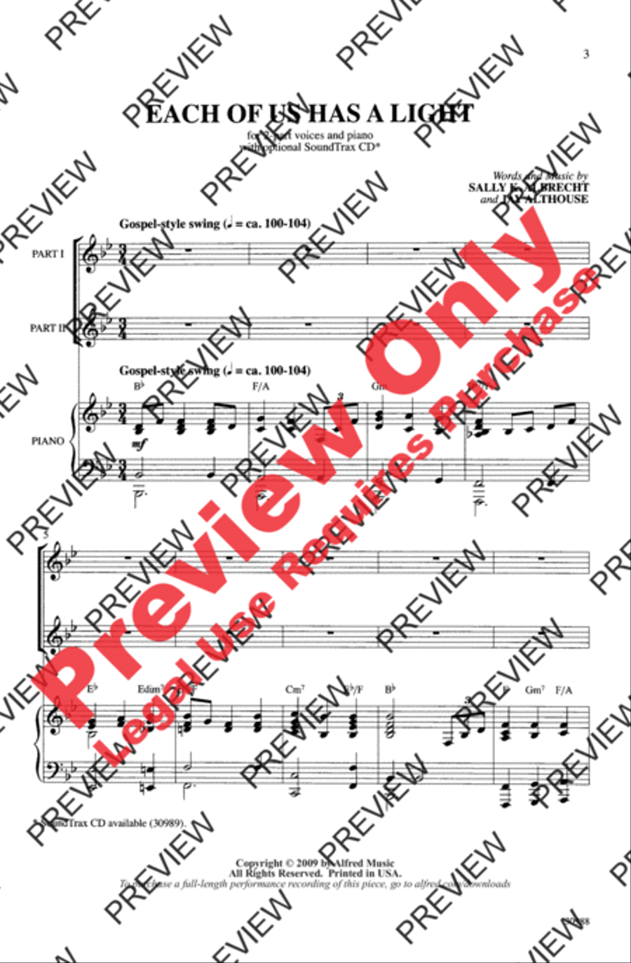 Each of Us Has a Light 2-Part scores gallery preview page 2