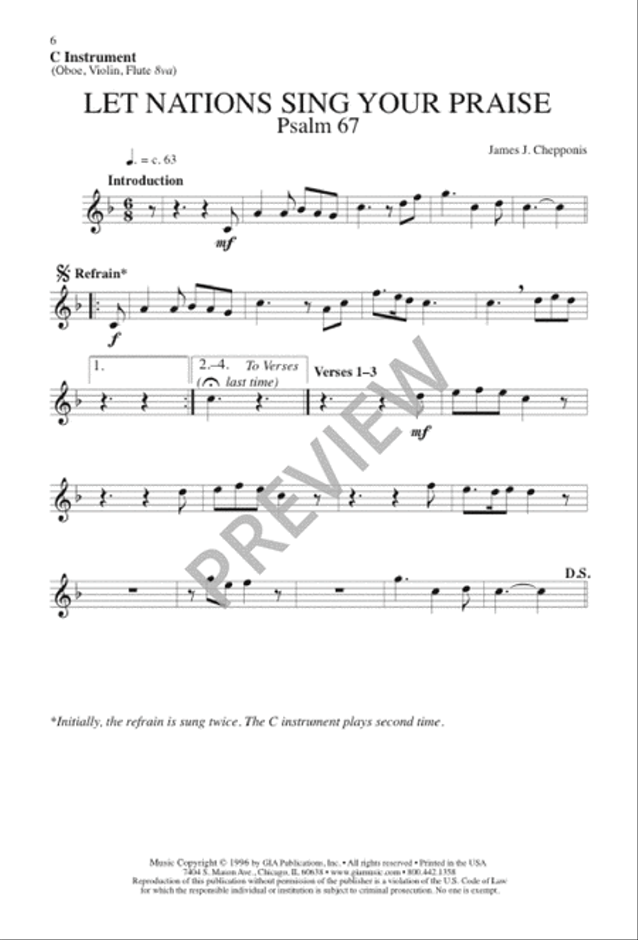Let Nations Sing Your Praise 4-Part scores gallery preview page 6