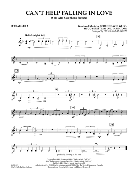 Can't Help Falling In Love (Solo Alto Saxophone Feature) - Bb Clarinet 2