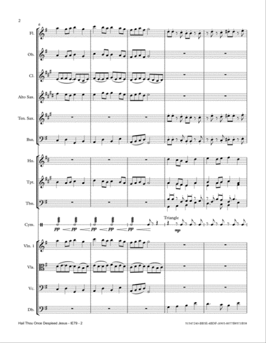 Hail Thou Once Despised Jesus Full Orchestra scores gallery preview page 2