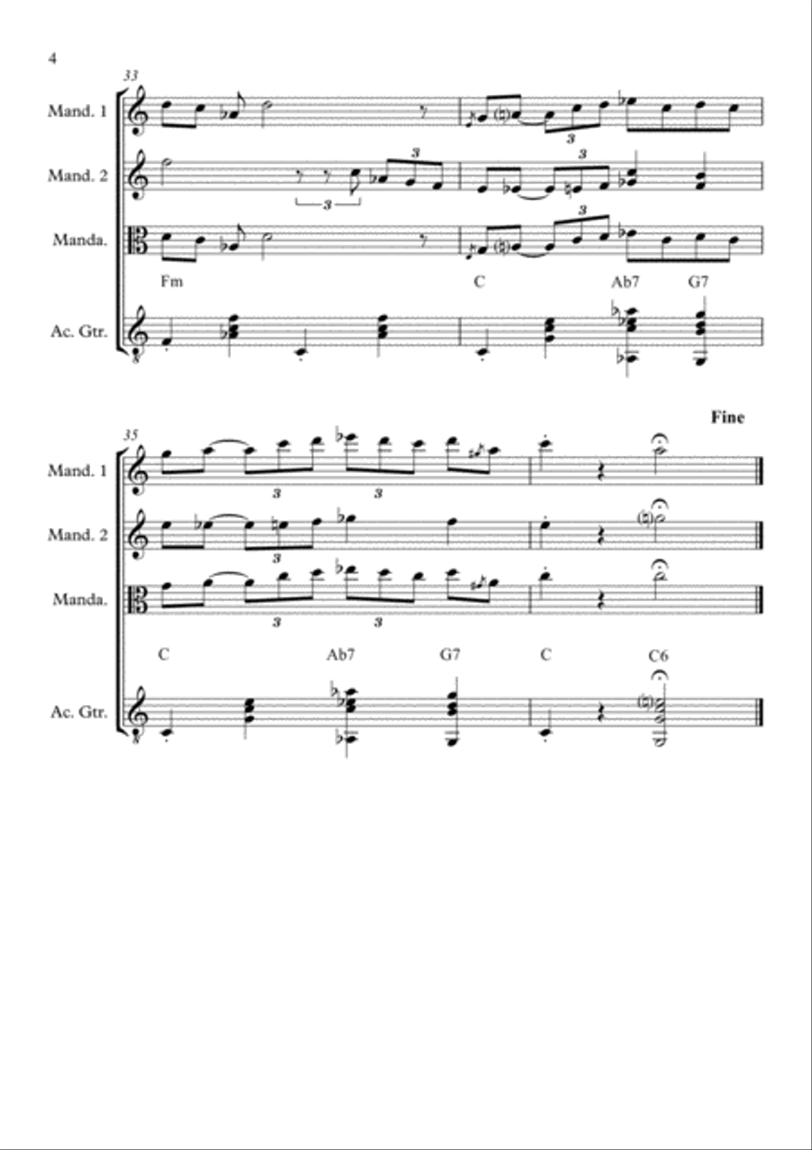 Dream A Little Dream Of Me Small Ensemble scores gallery preview page 4