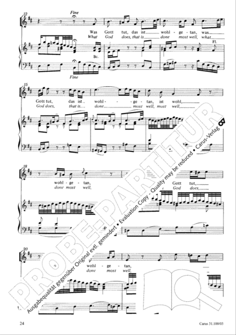 Whatever God ordains is right (Was Gott tut, das ist wohlgetan) 4-Part scores gallery preview page 25