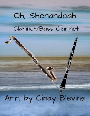 Book cover for Oh, Shenandoah, Bb Clarinet and Bb Bass Clarinet Duet