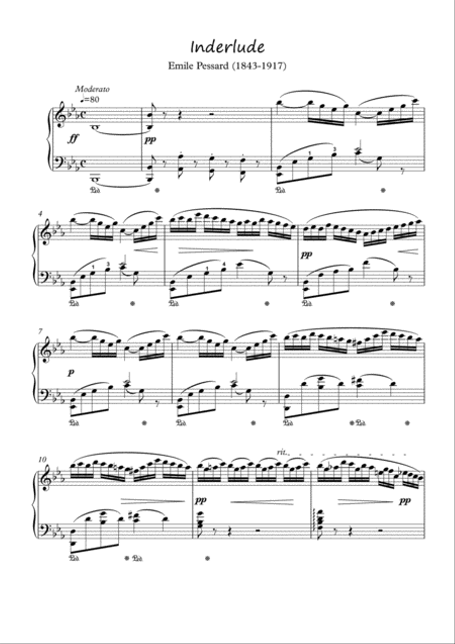 Interlude Piano Solo by Emile Pessard Piano Solo scores gallery preview page 1