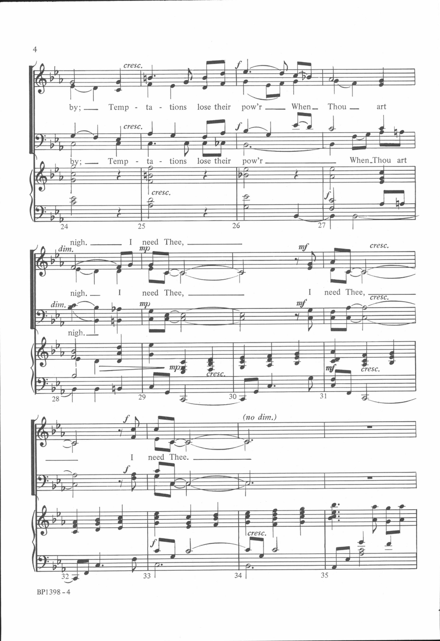 I Need Thee I Need Thee 4-Part scores gallery preview page 4