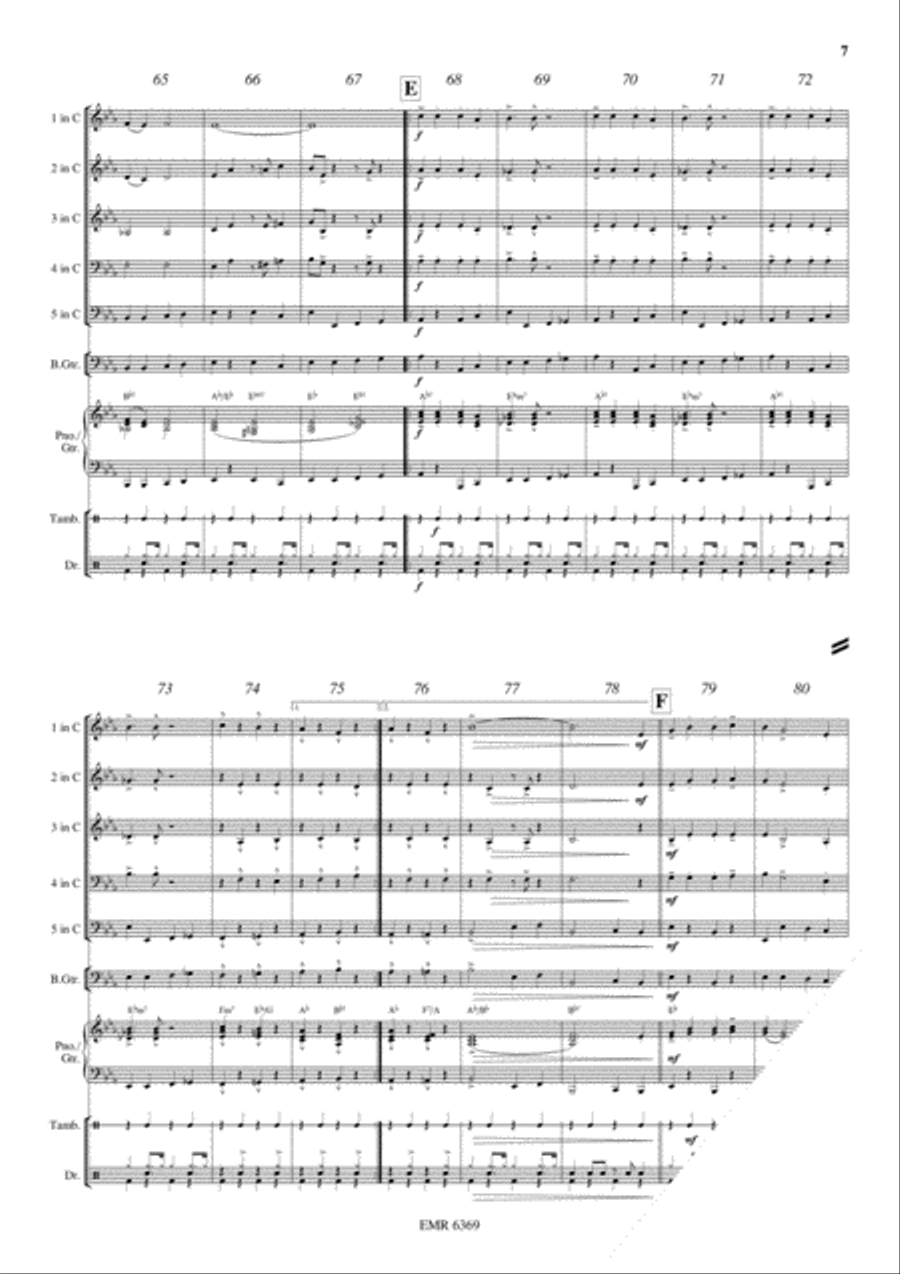 Go Tell It On The Mountain Brass Band scores gallery preview page 8