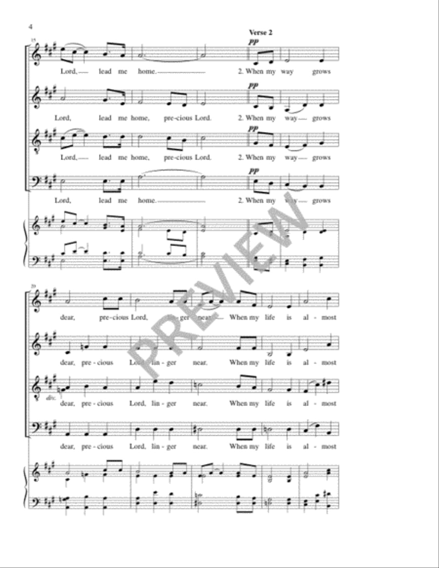 Precious Lord 4-Part scores gallery preview page 5