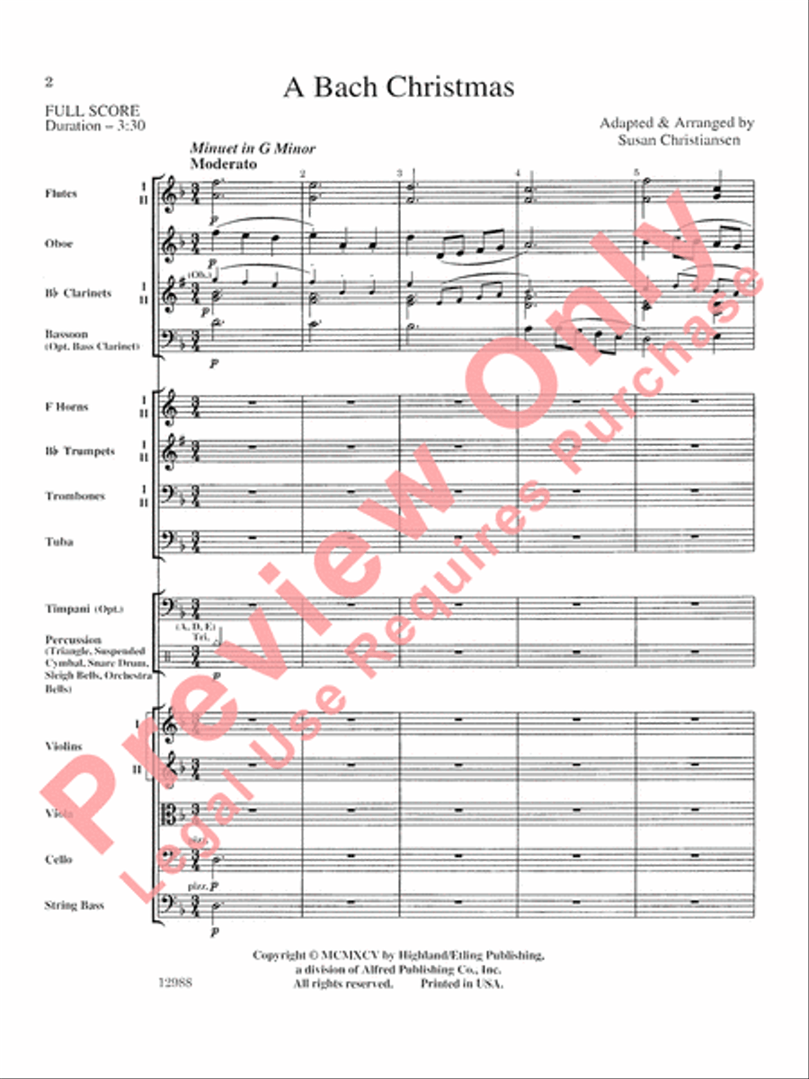 A Bach Christmas A Bach Christmas Full Orchestra scores gallery preview page 3