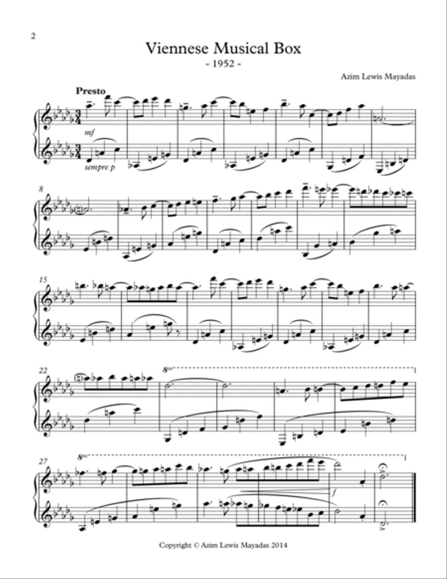 Five World Travel Sketches Piano Solo scores gallery preview page 5