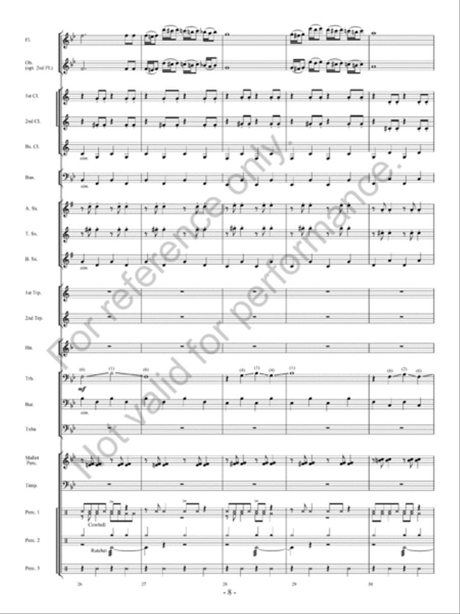 Santa's Wild Ride Concert Band scores gallery preview page 9