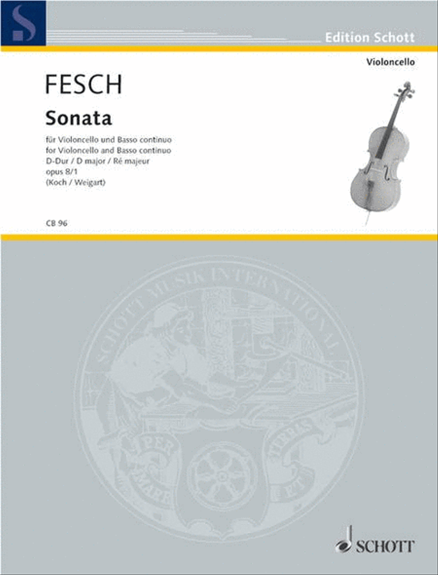 Sonata Cello Solo scores gallery preview page 1