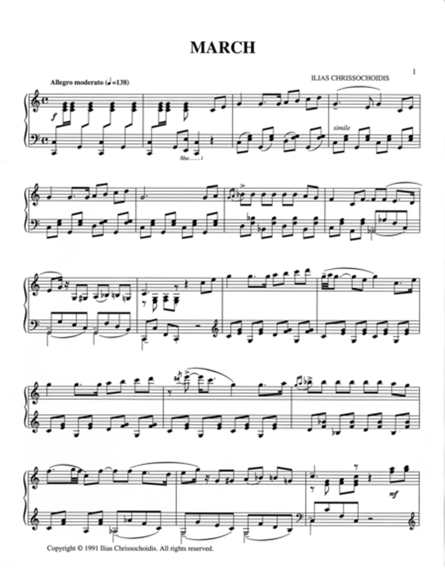 March Piano Solo scores gallery preview page 1