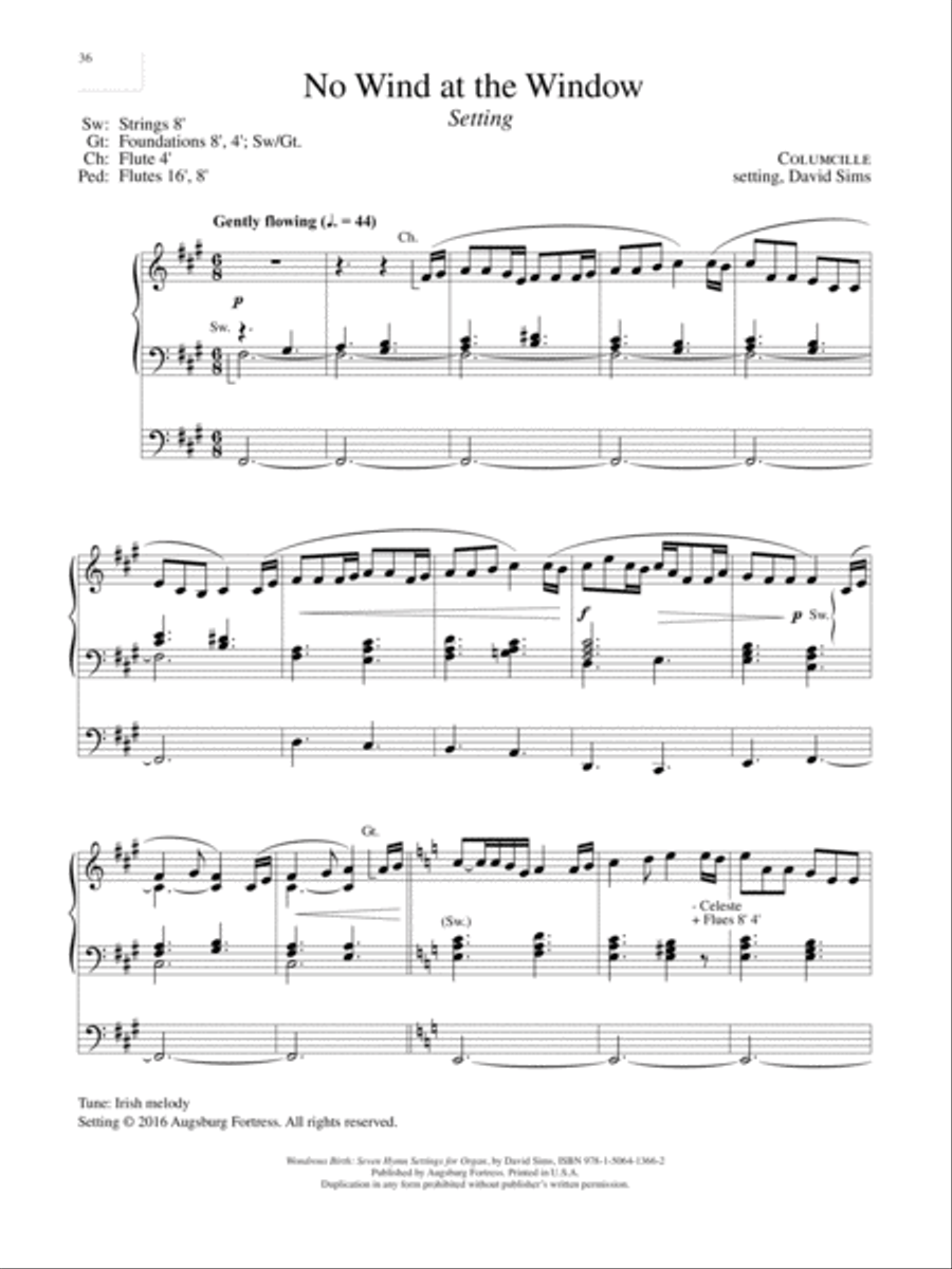 Wondrous Birth Seven Hymn Settings for Organ Organ Solo scores gallery preview page 37