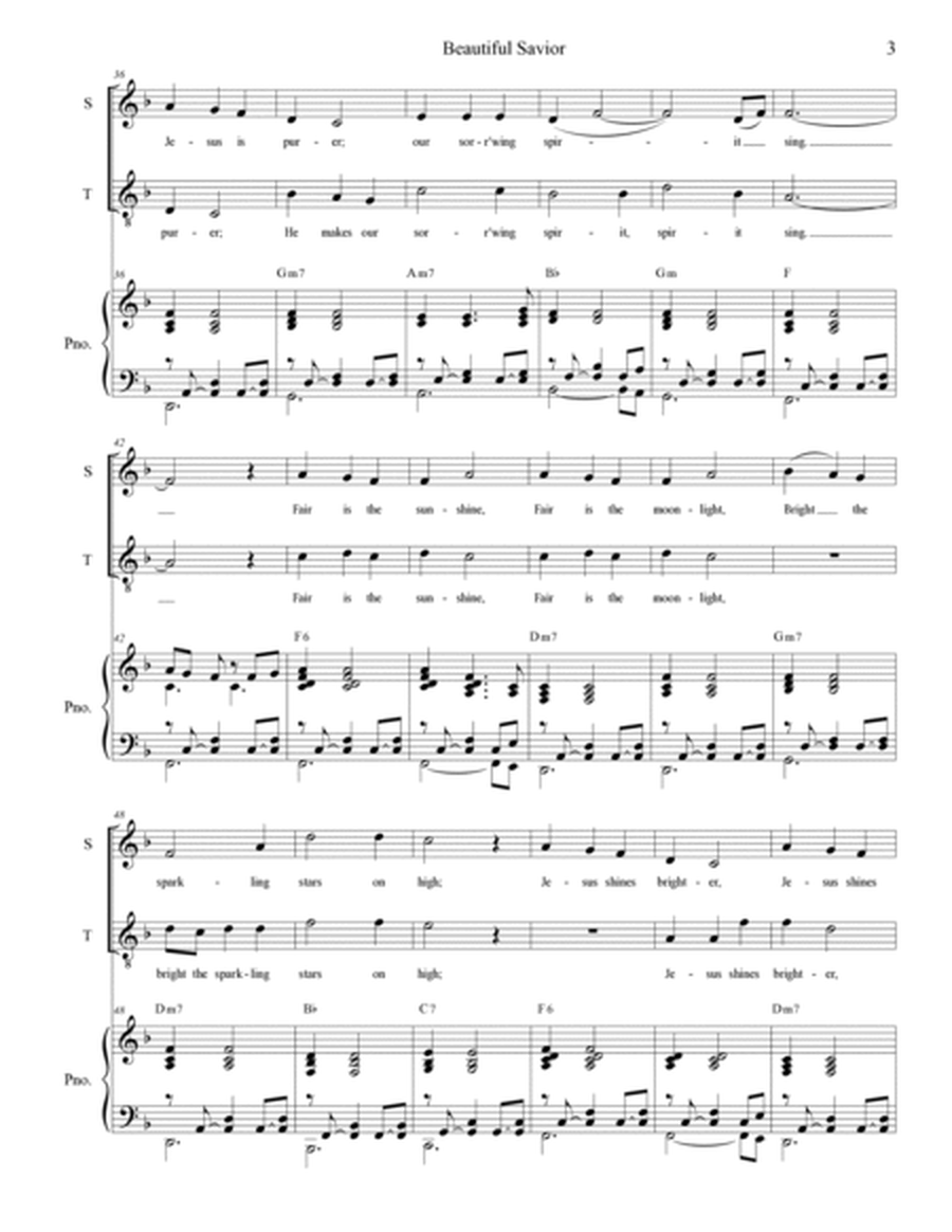 Beautiful Savior (2-part choir - (Soprano and Tenor) image number null