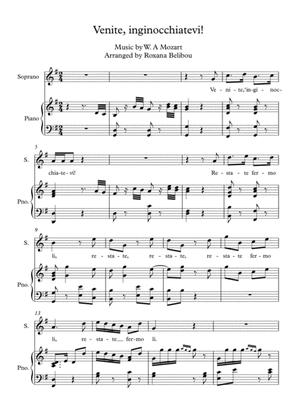Venite, Inginocchiatevi by W. A Mozart Soprano & Piano