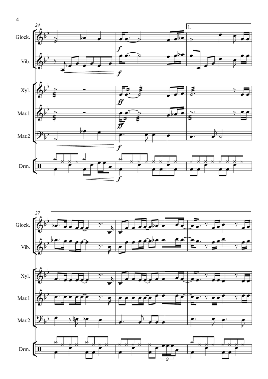 Bohemian Rhapsody Bohemian Rhapsody Percussion Ensemble scores gallery preview page 6