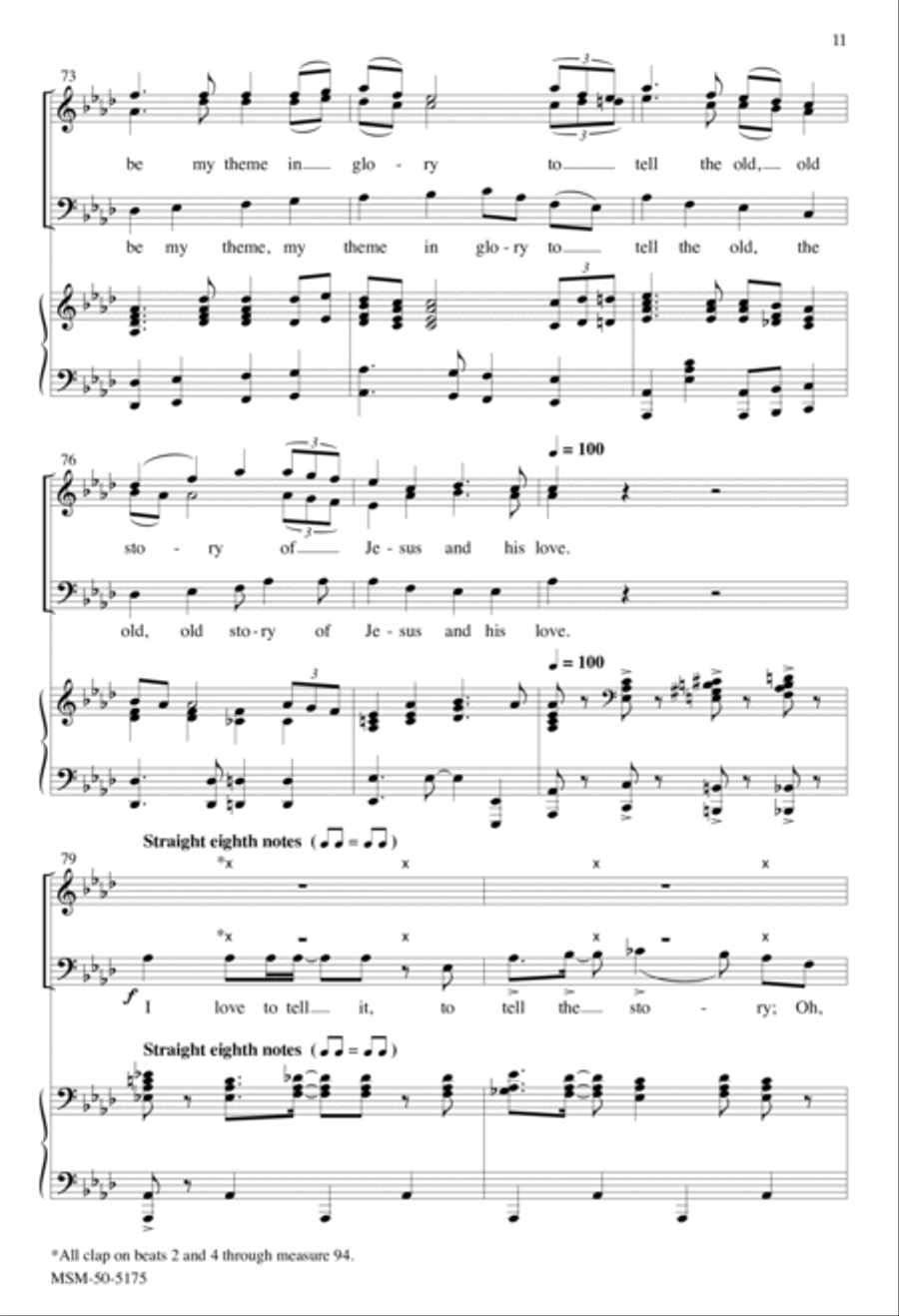 I Love to Tell the Story I Love to Tell the Story 4-Part scores gallery preview page 10