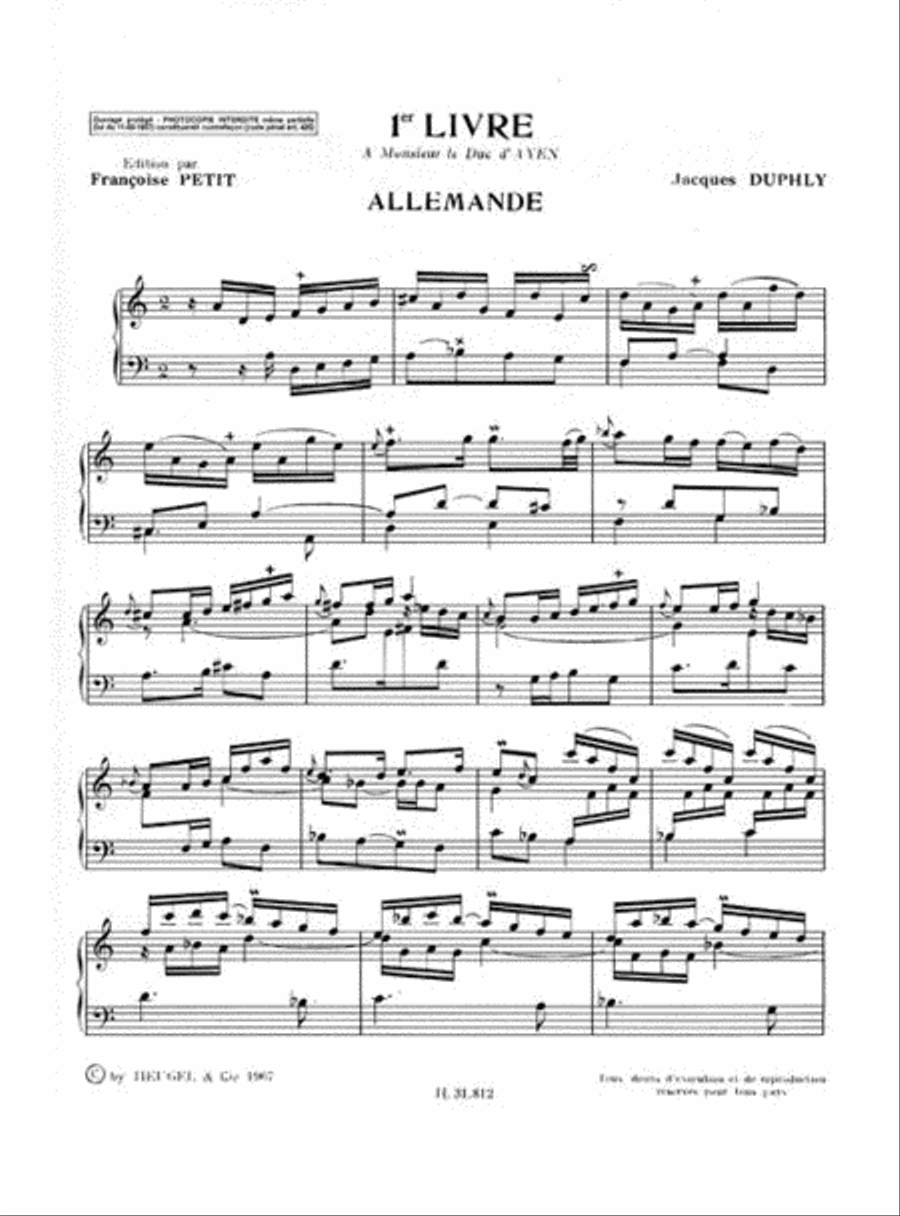 Pieces de Clavecin Vol.1 Harpsichord scores gallery preview page 2