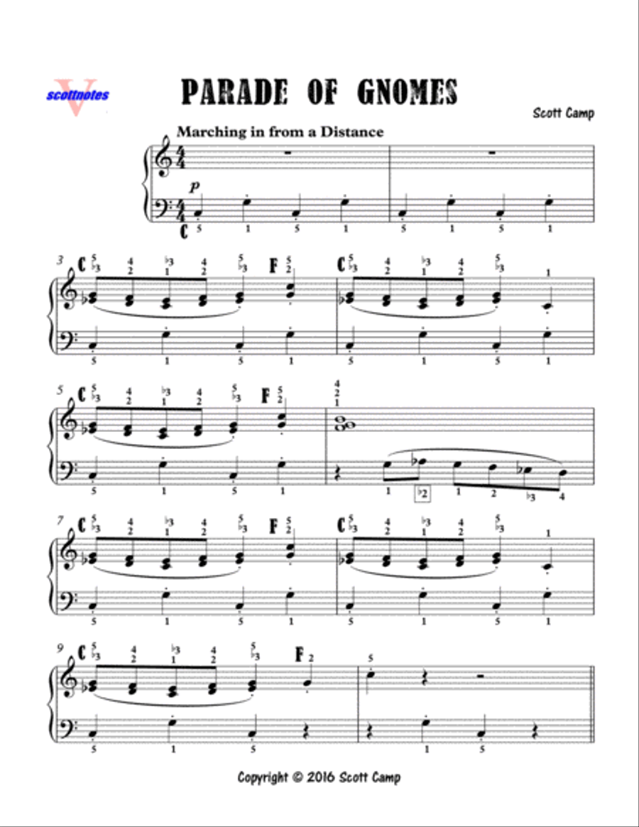 Parade of Gnomes (2nd Year Piano Solo) Piano Method scores gallery preview page 1