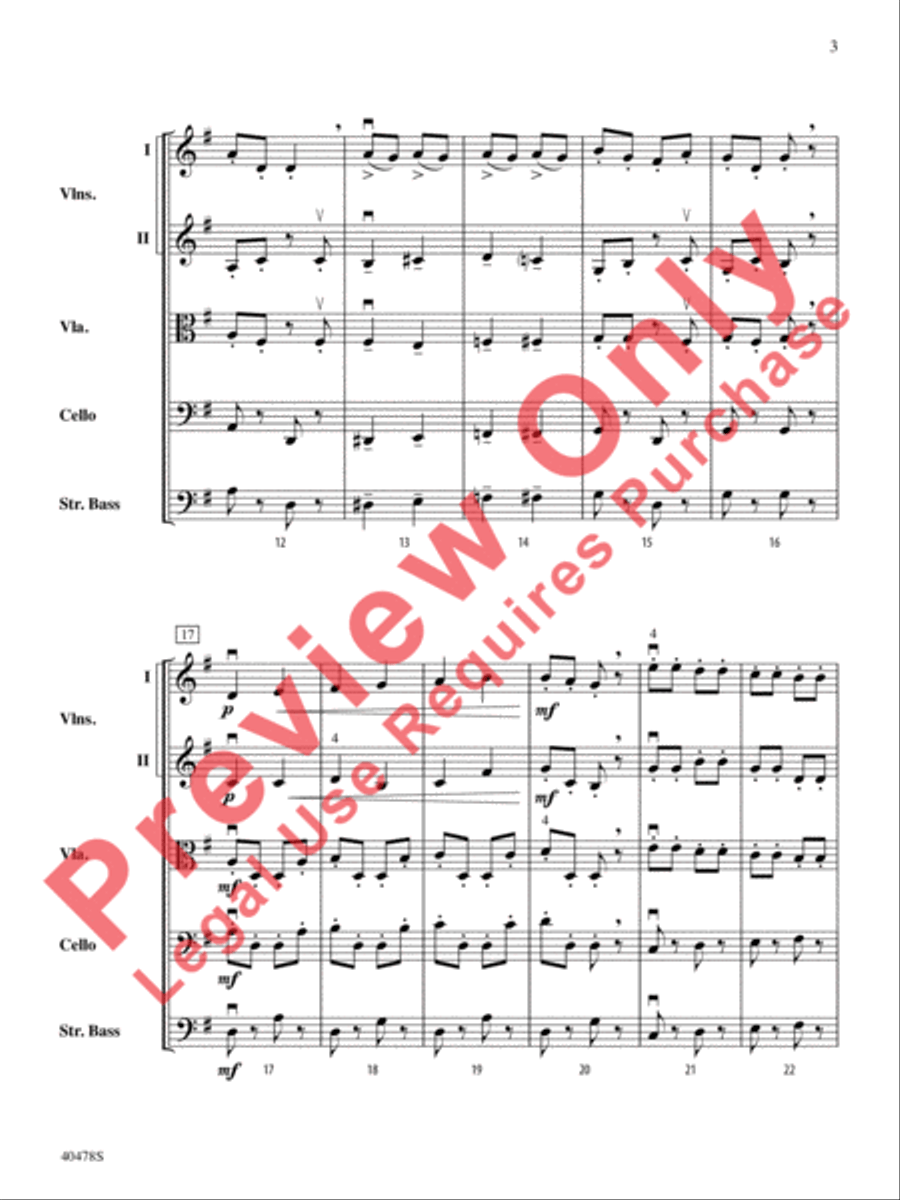 Coney Island Romp String Orchestra scores gallery preview page 4