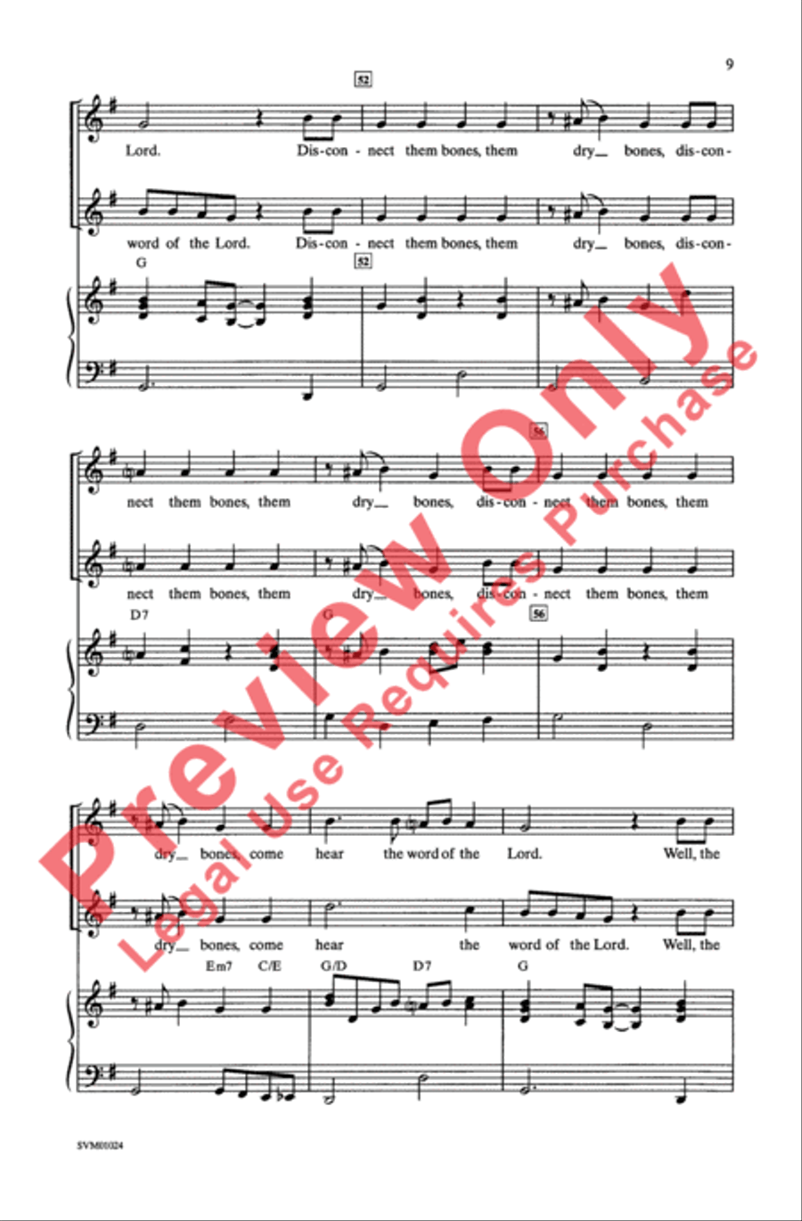 Dry Bones Dry Bones 2-Part scores gallery preview page 9