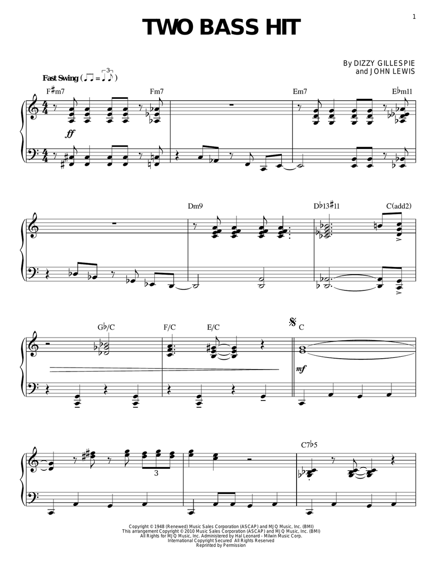 Two Bass Hit (arr. Brent Edstrom)
