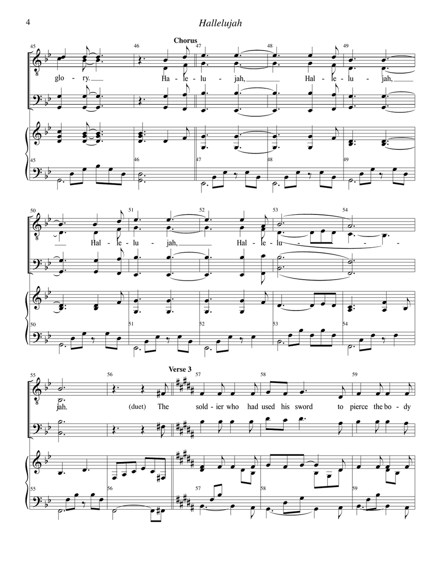Another Hallelujah TTBB scores gallery preview page 4