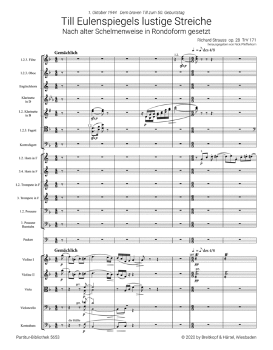 Till Eulenspiegel’s Merry Pranks Op. 28 TrV 171 Orchestra scores gallery preview page 2