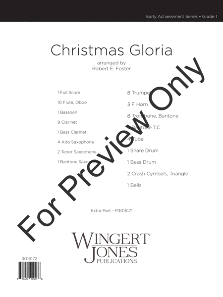 Christmas Gloria Concert Band - Sheet Music