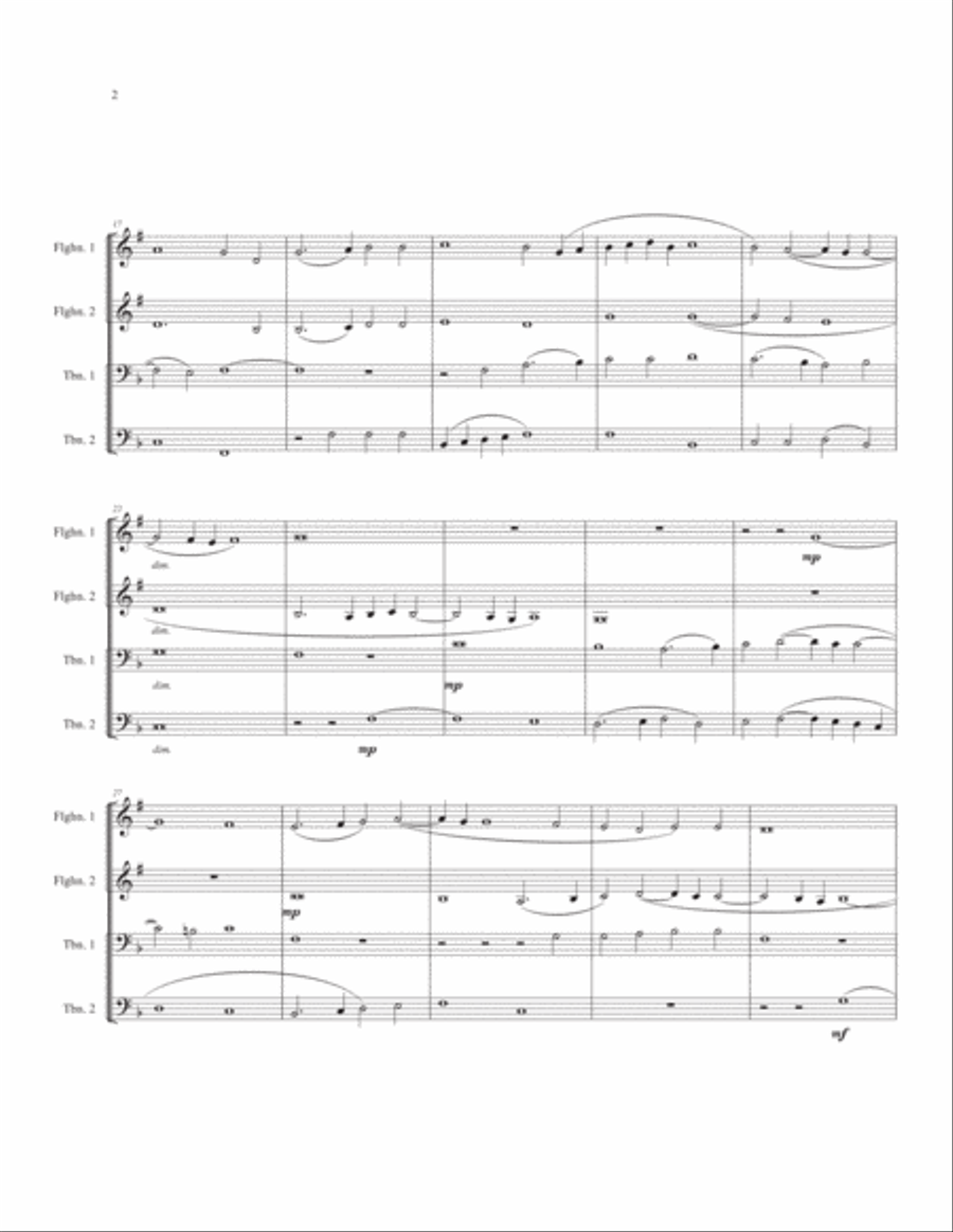Sicut cervus for Brass Quartet Brass Quartet scores gallery preview page 4
