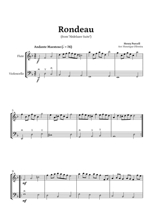Rondeau from "Abdelazer Suite" by Henry Purcell - For Flute and Cello (D minor)