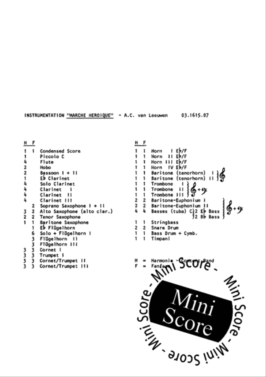Marche Heroique Concert Band scores gallery preview page 3