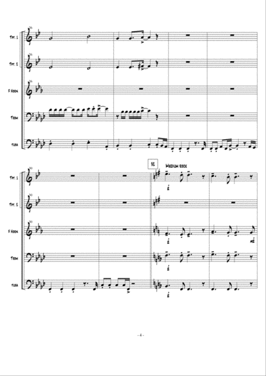 Bohemian Rhapsody Bohemian Rhapsody Brass Ensemble scores gallery preview page 5