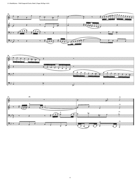 Fugue 20 from Well-Tempered Clavier, Book 2 (Brass Quartet) image number null