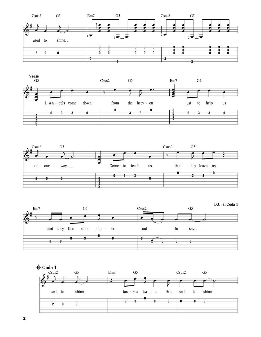 Broken Halos Acoustic Guitar scores gallery preview page 2