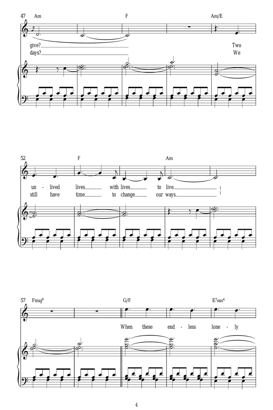 Did I Make The Most Of Loving You Piano Solo scores gallery preview page 4