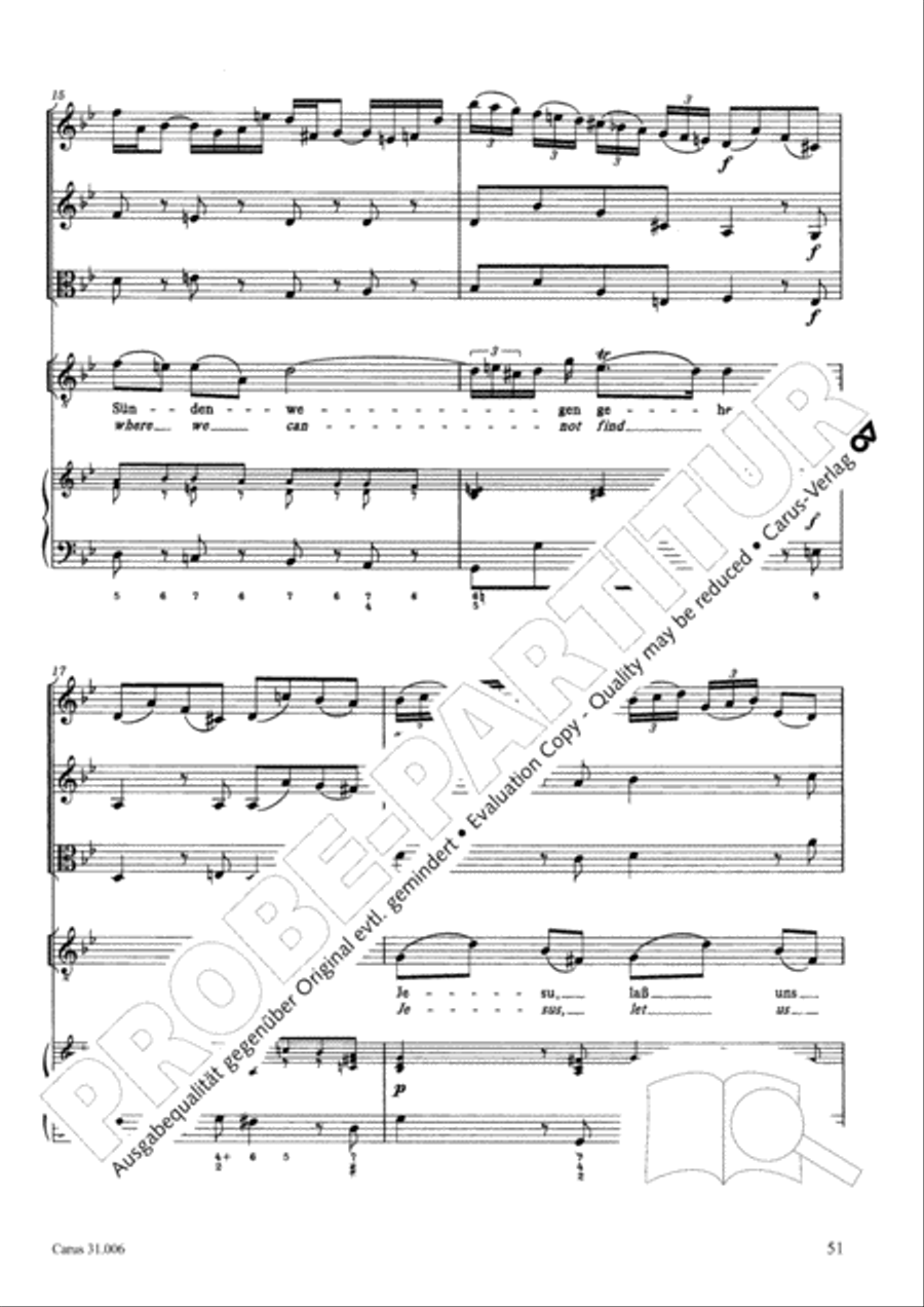 Stay with us, for it draws on toward evening (Bleib bei uns, denn es will Abend werden) 4-Part scores gallery preview page 52