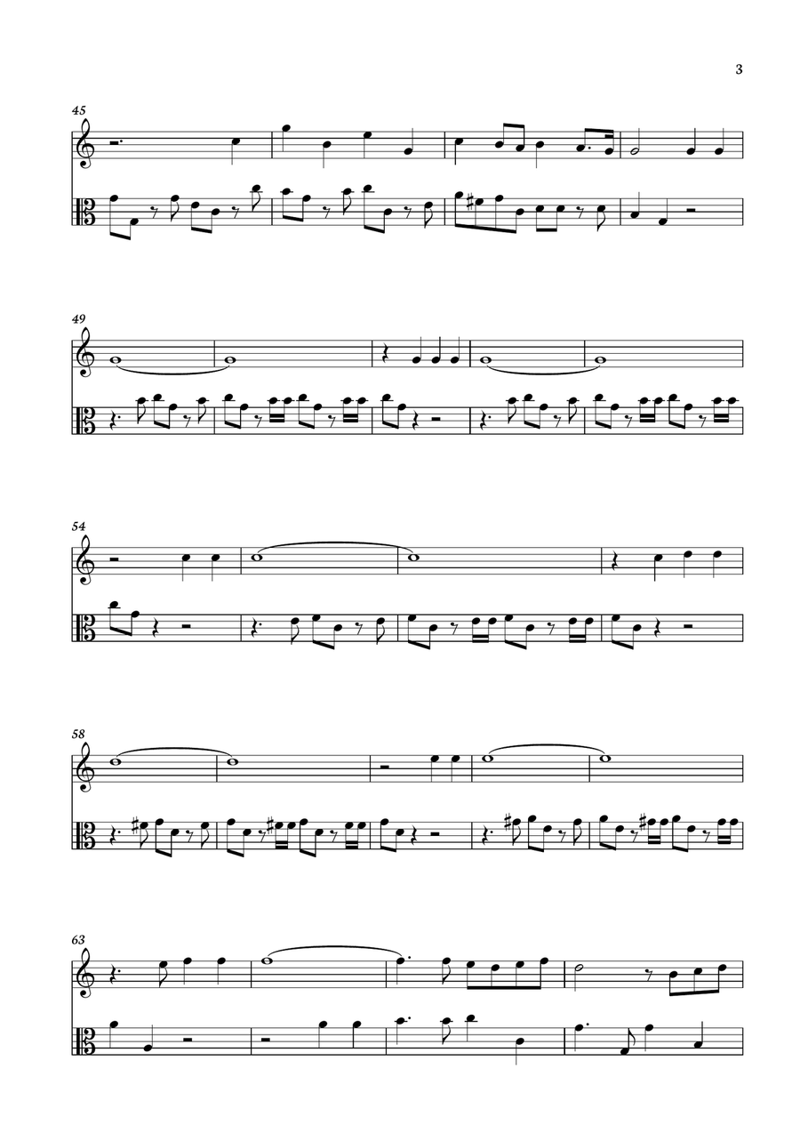 Hallelujah from Handel's Messiah for violin and viola String Duet scores gallery preview page 3
