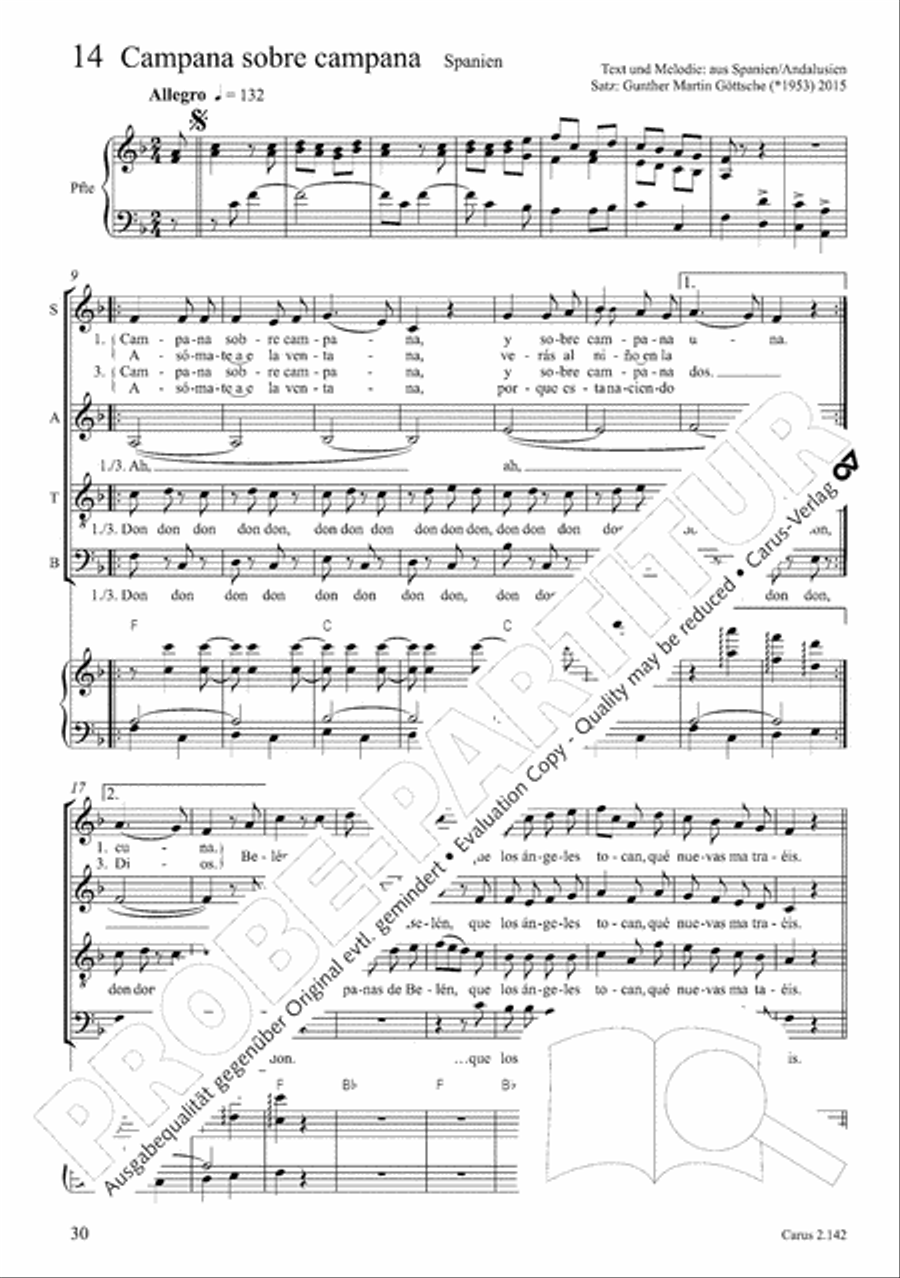 Christmas Carols of the World. Choral collection 4-Part scores gallery preview page 29