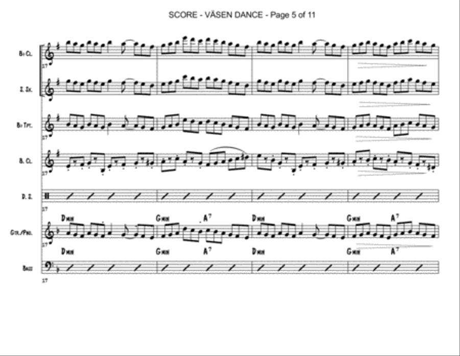 Väsen Dance Jazz Ensemble scores gallery preview page 5