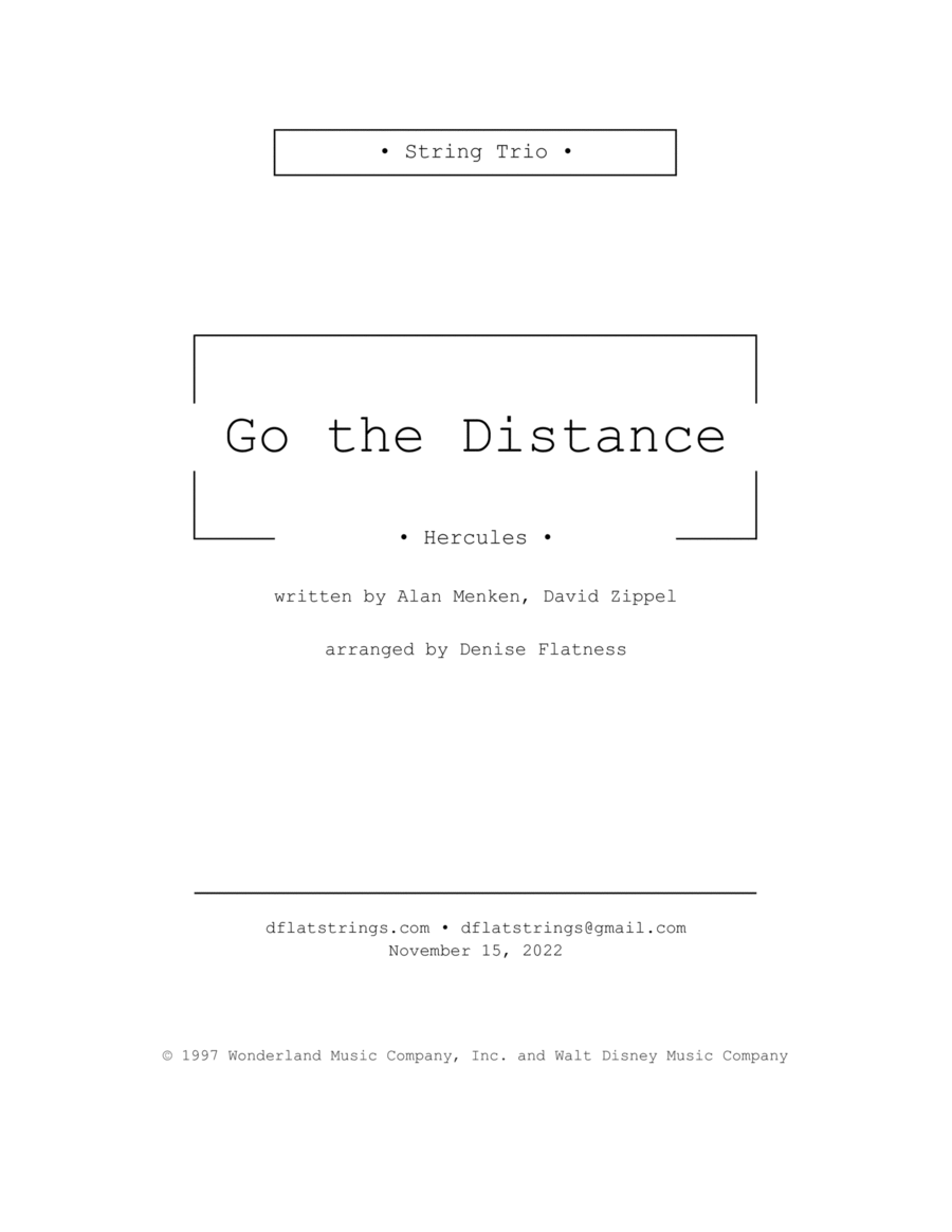 Go The Distance String Trio scores gallery preview page 1