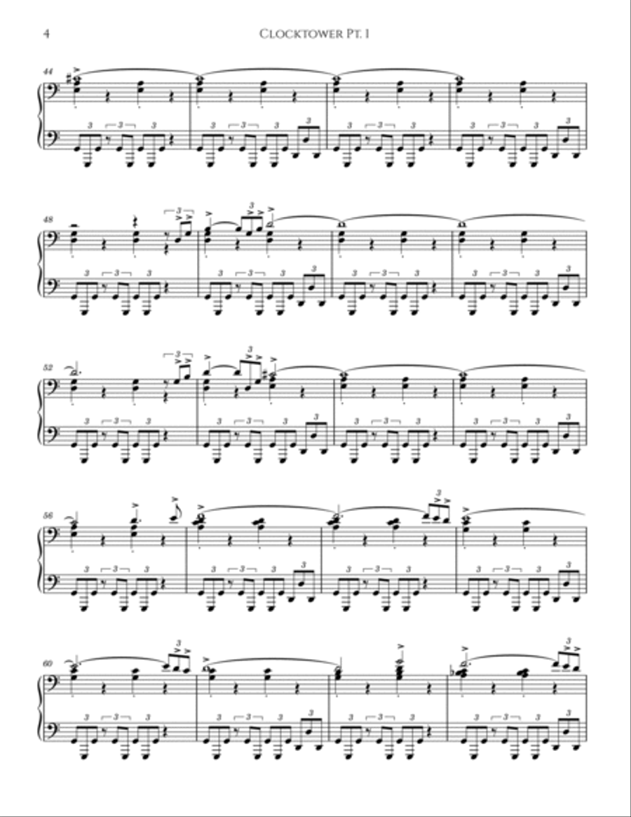 Clocktower Part 1 Piano Solo scores gallery preview page 4